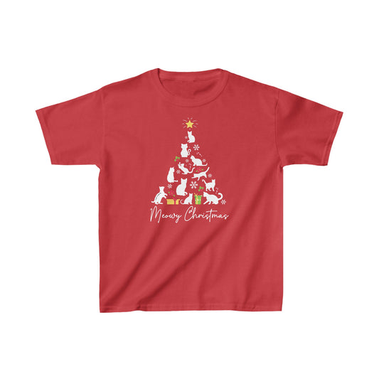 Meowy Christmas Kids Tee