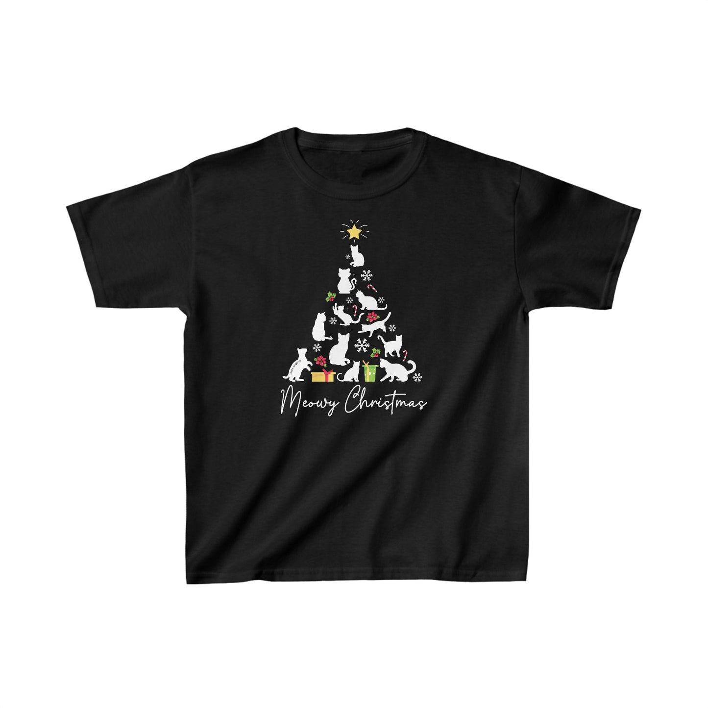 Meowy Christmas Kids Tee