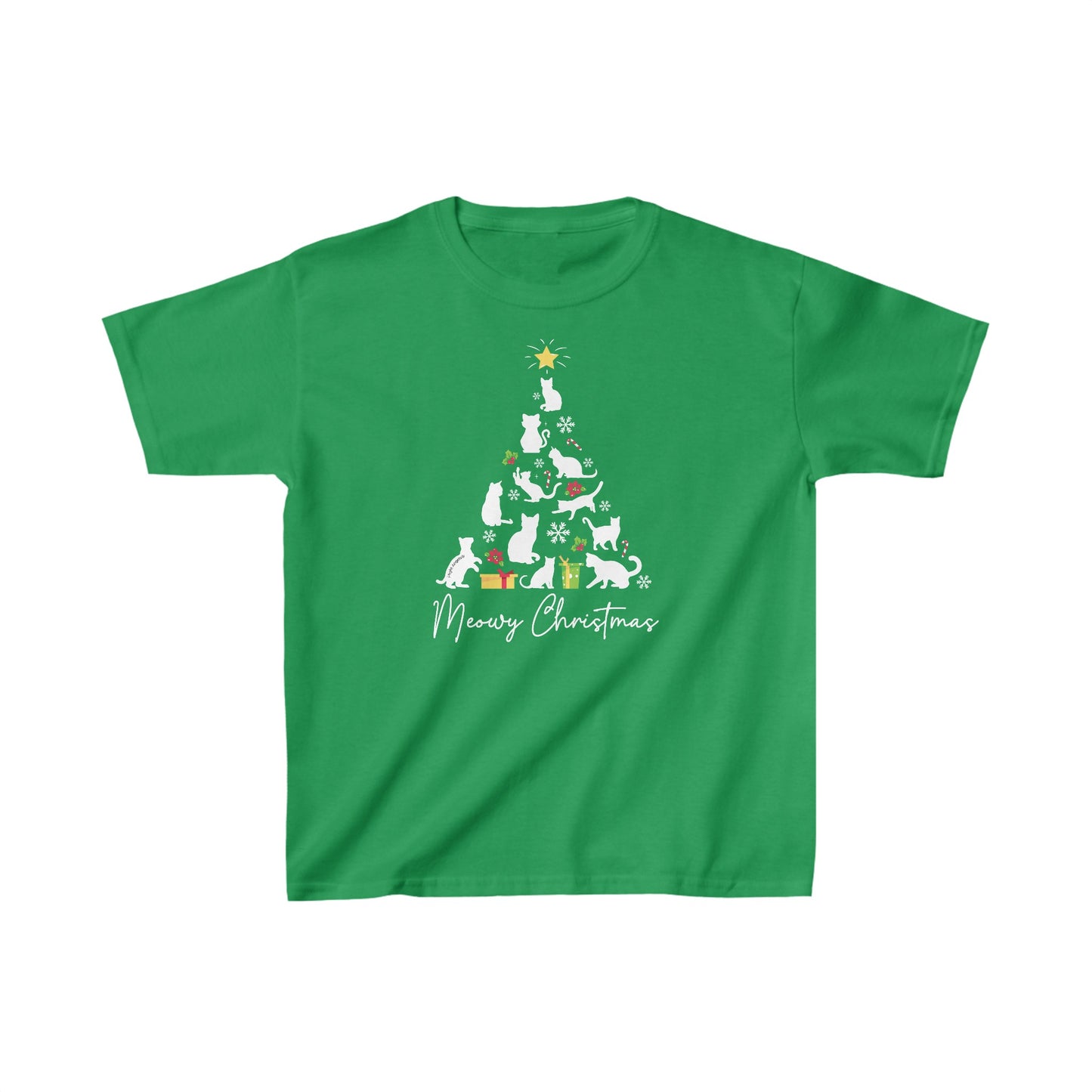 Meowy Christmas Kids Tee