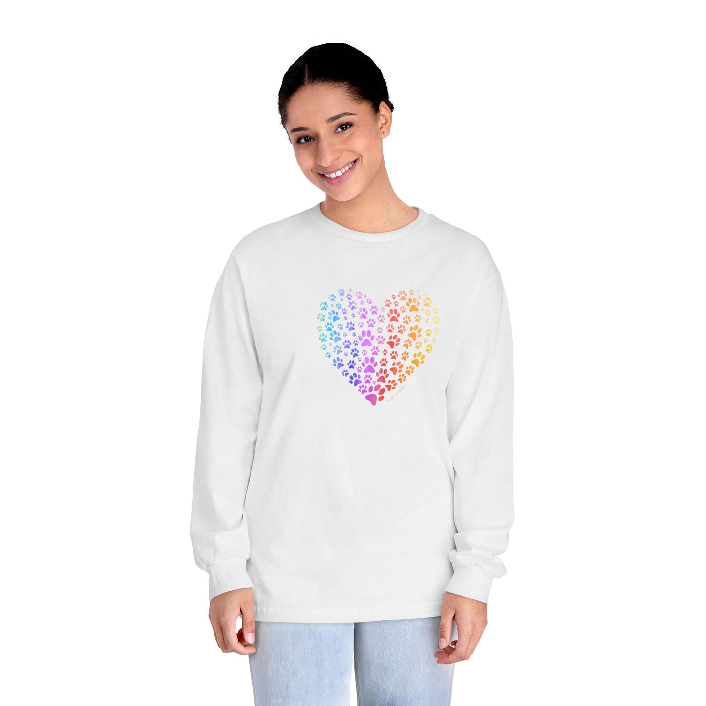 Paw Heart Unisex Long Sleeve Tee