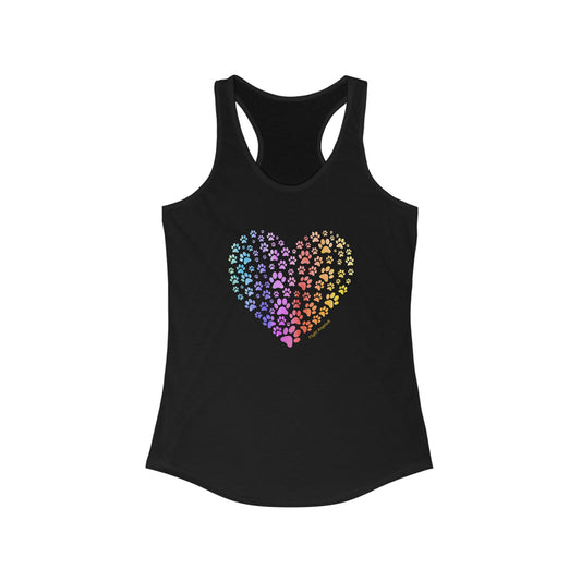 Paw Heart Women's Racerback Tank