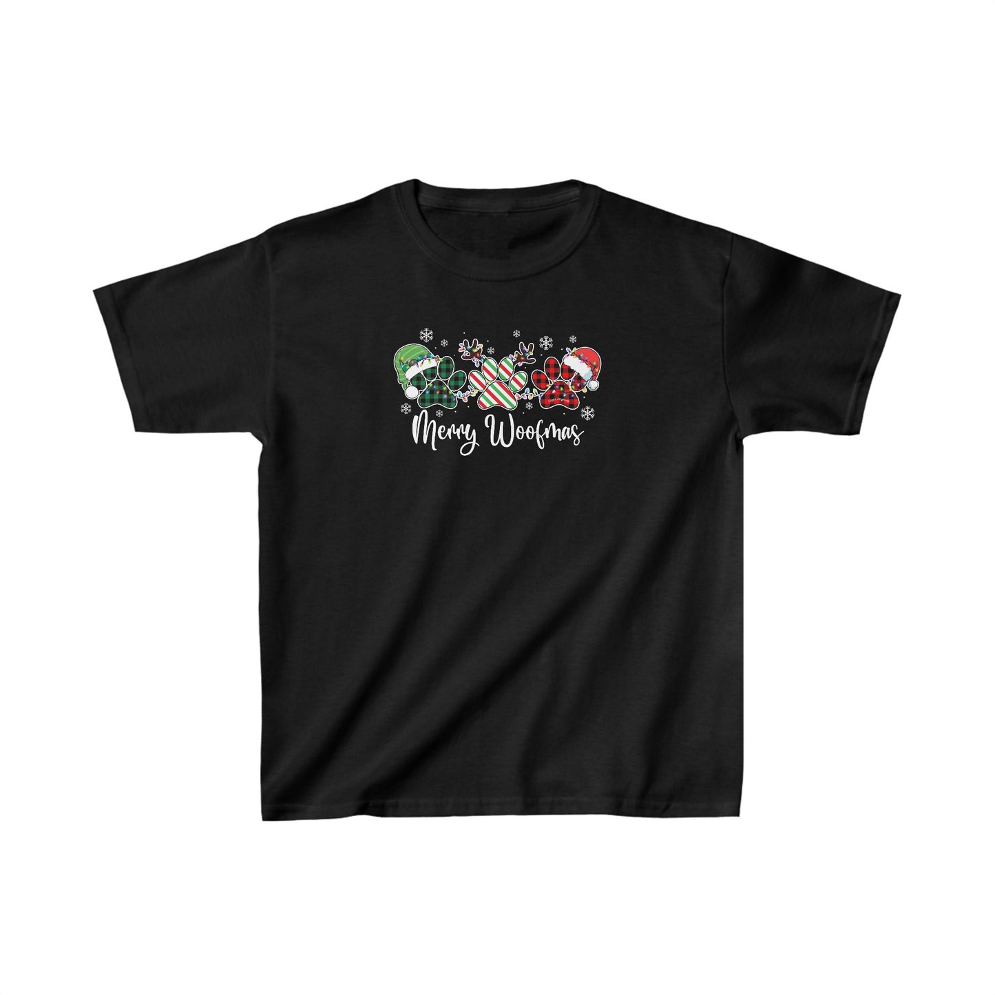 Merry Woofmas Paws Kids Tee