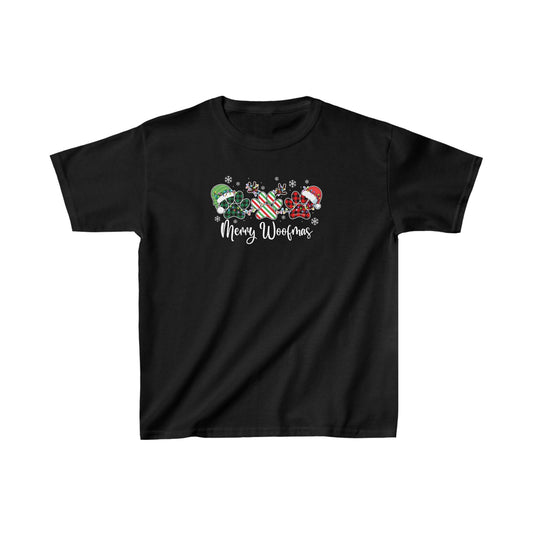 Merry Woofmas Paws Kids Tee