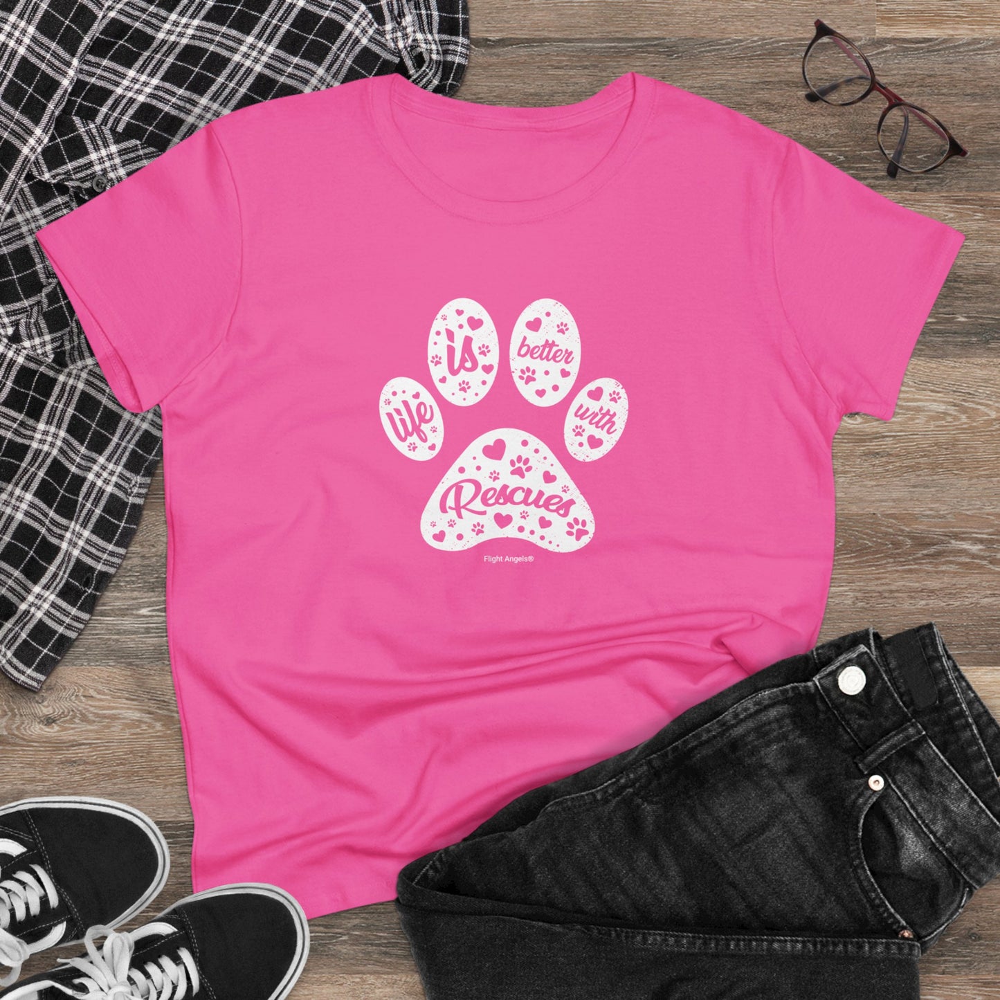 Life is Better with Rescues Women's Tee