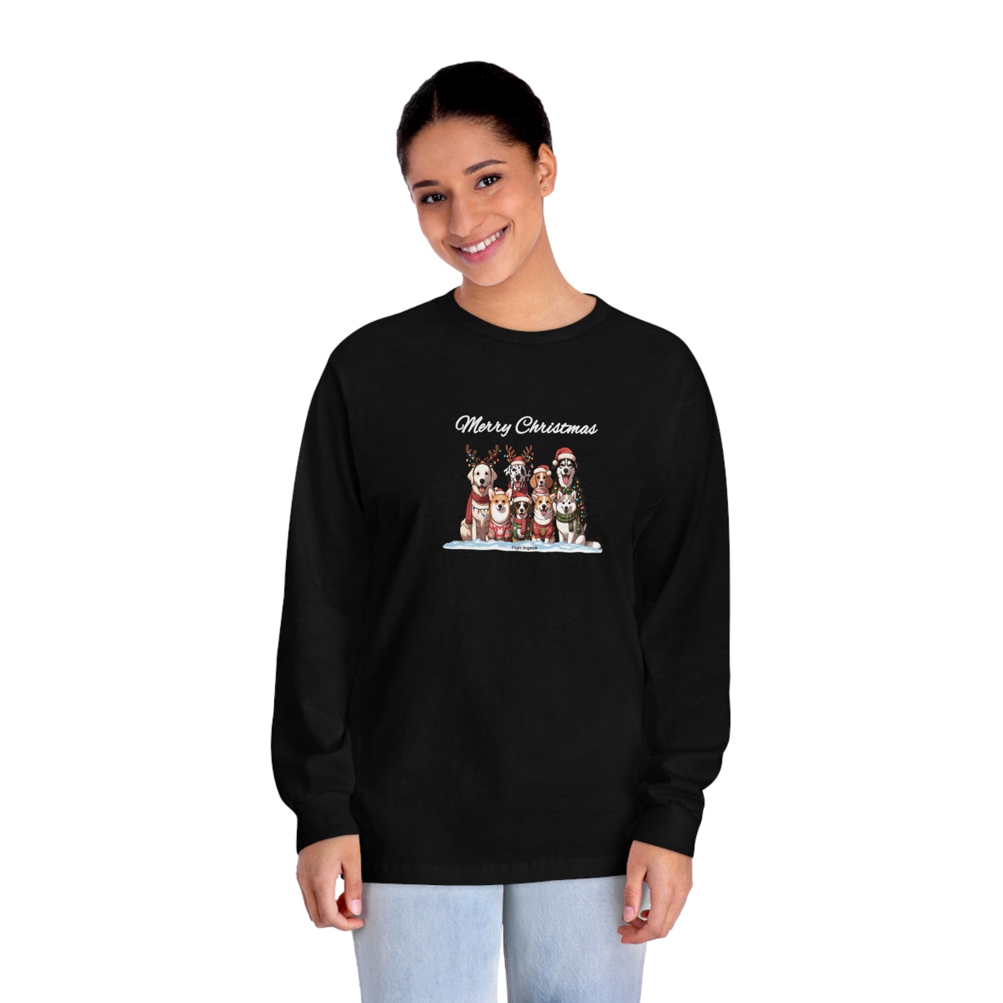 Dog Christmas Unisex Long Sleeve Tee