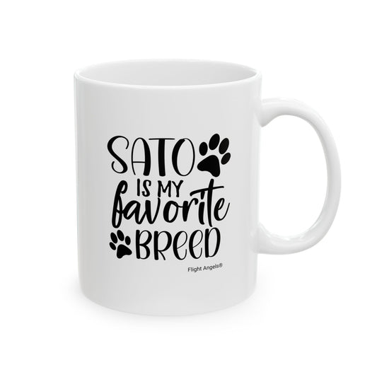 Sato is My Favorite Breed Ceramic Mug 11oz