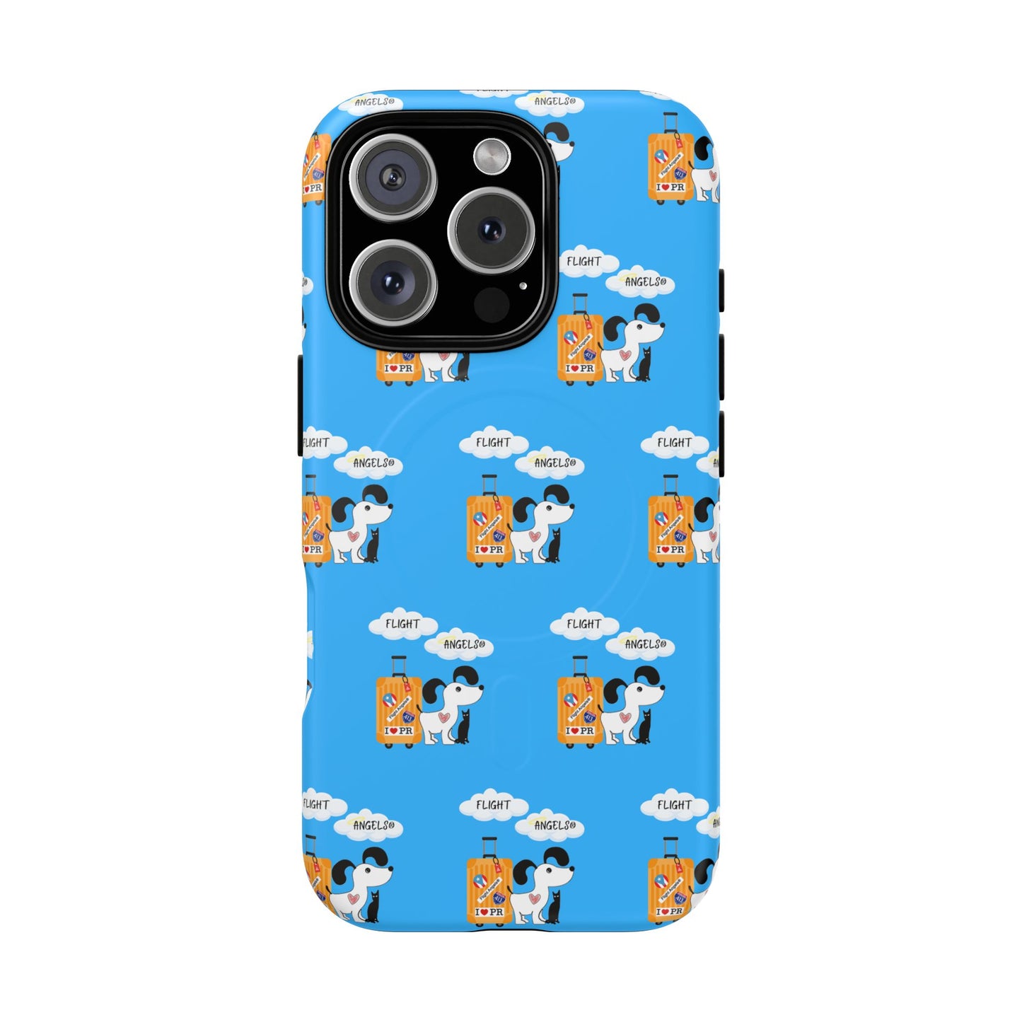 Cow & Cheese Magnetic Phone Case — Cute Blue Patterned Tough Case
