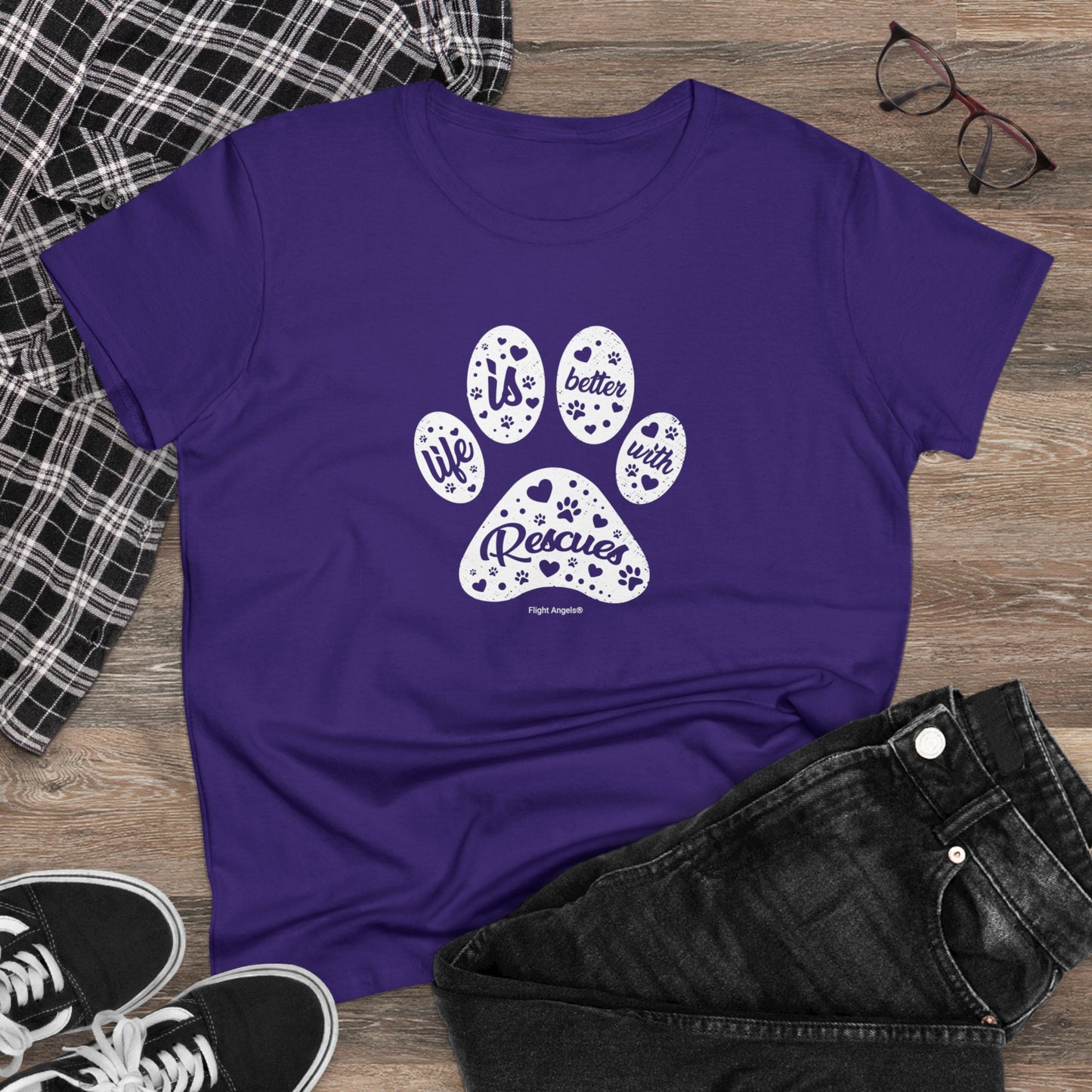 Life is Better with Rescues Women's Tee