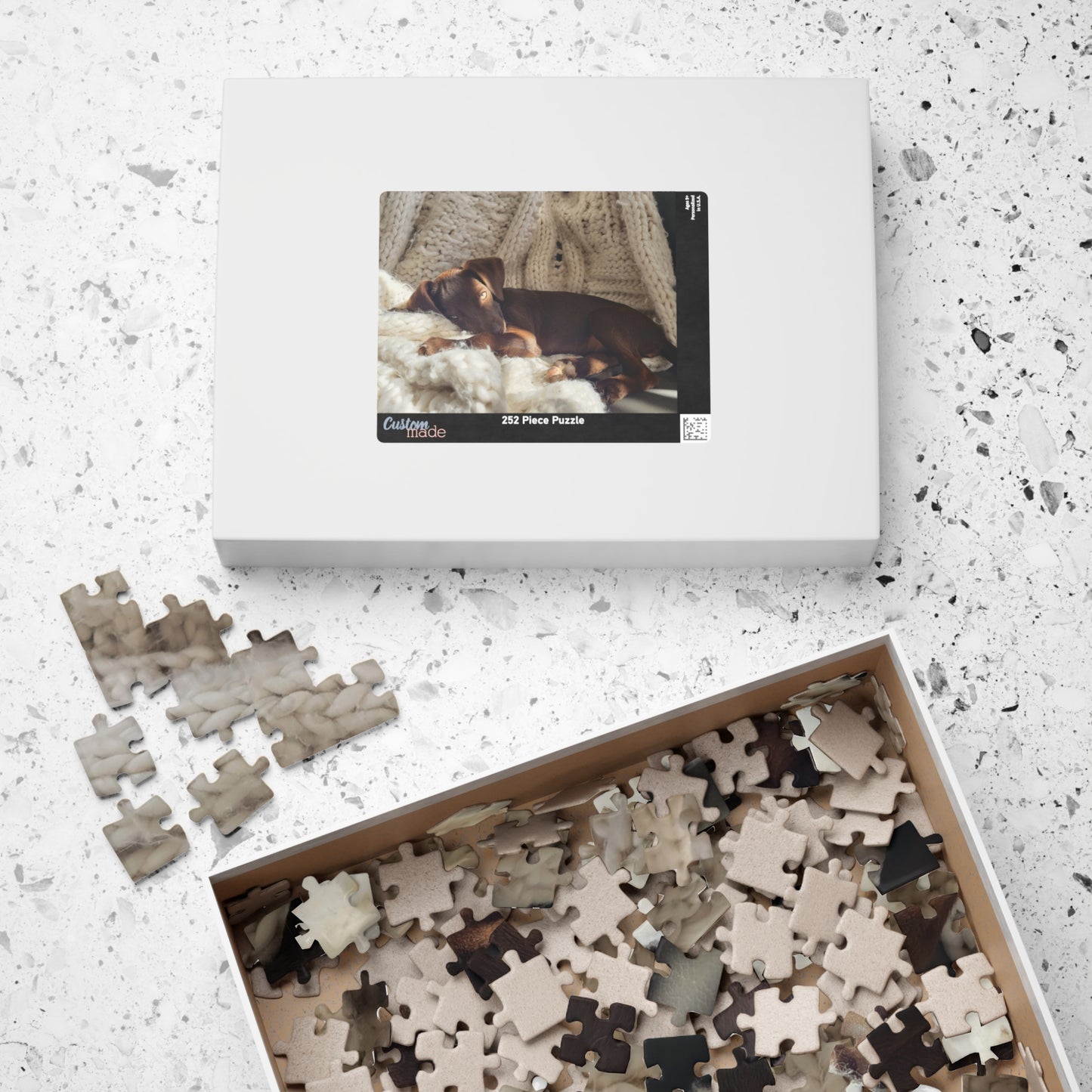 Cozy Puppy Nap Jigsaw Puzzle — Photo Puzzle (110/252/520/1014 pcs)
