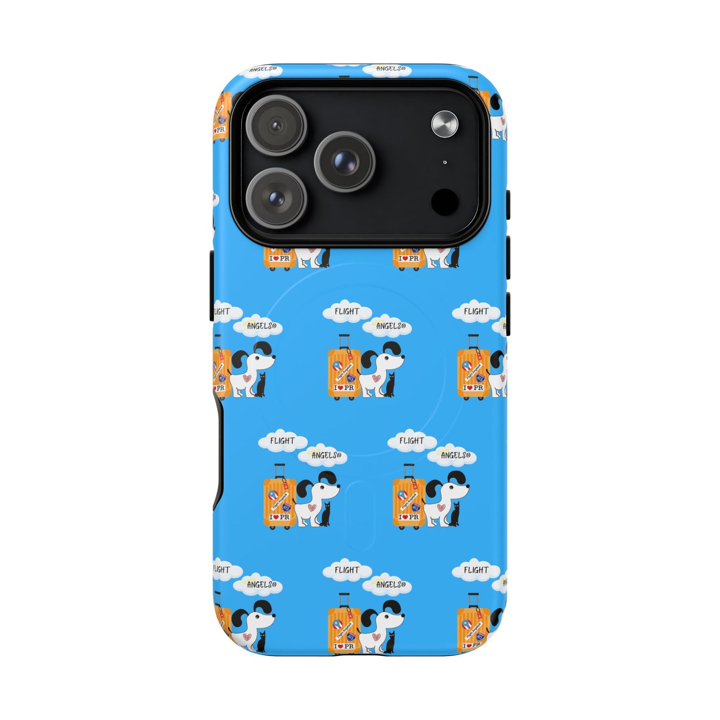 Cow & Cheese Magnetic Phone Case — Cute Blue Patterned Tough Case
