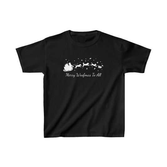 Christmas Dog Sleigh Kids Tee