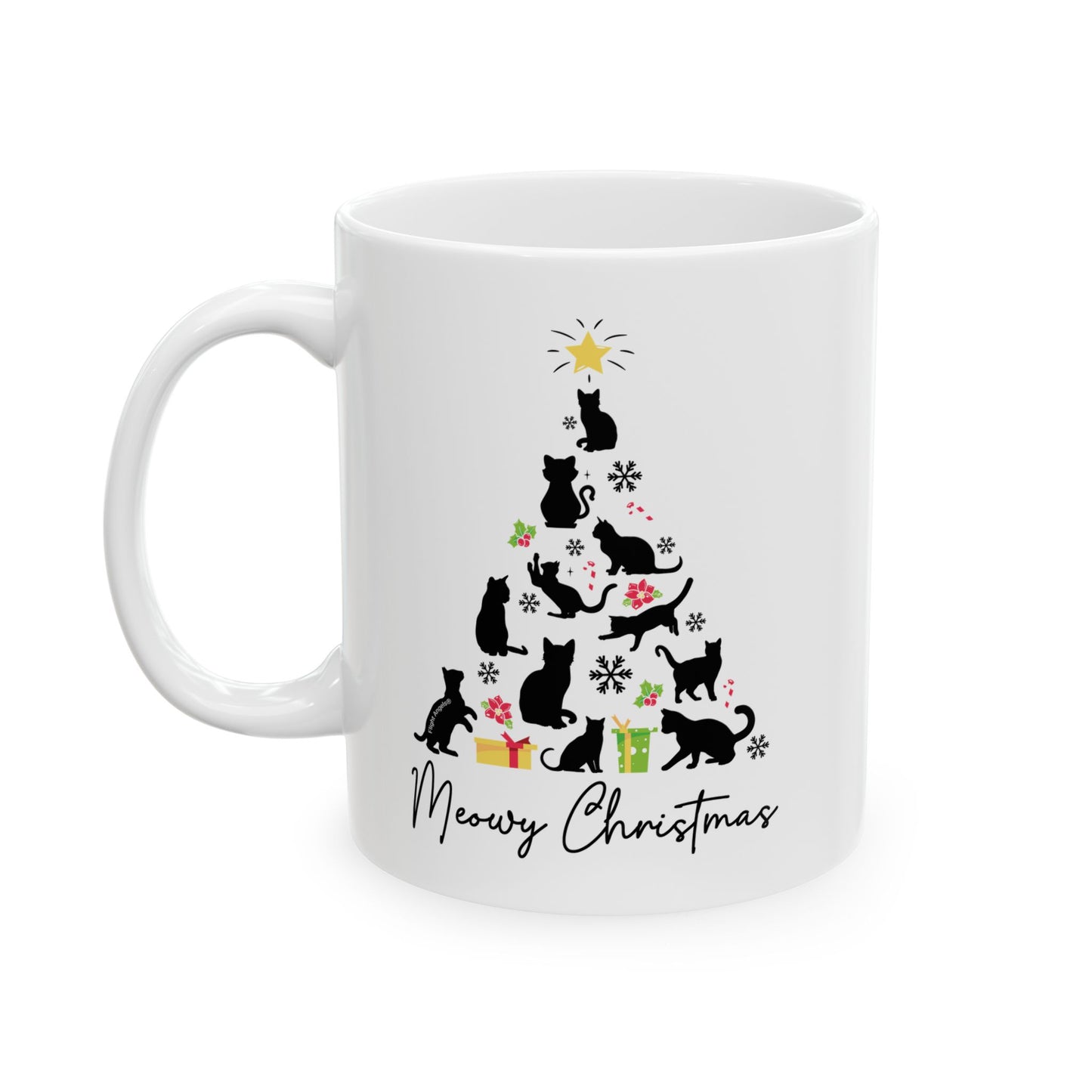 Meowy Christmas Ceramic Mug 11oz