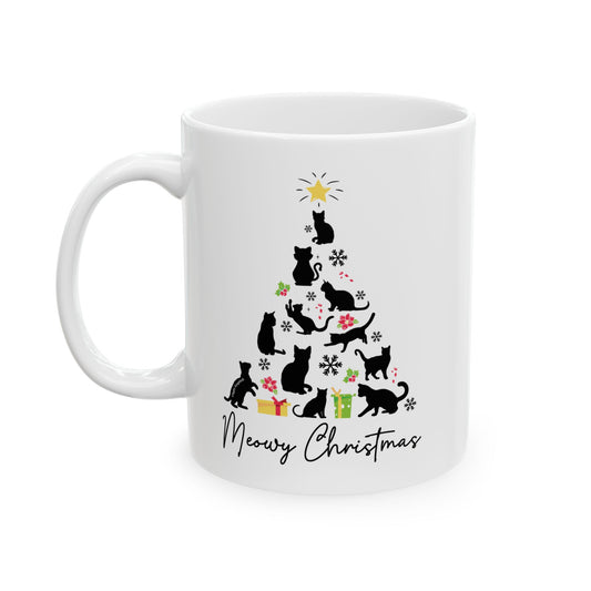Meowy Christmas Ceramic Mug 11oz