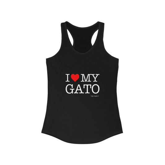 I Love My Gato Women's Racerback Tank