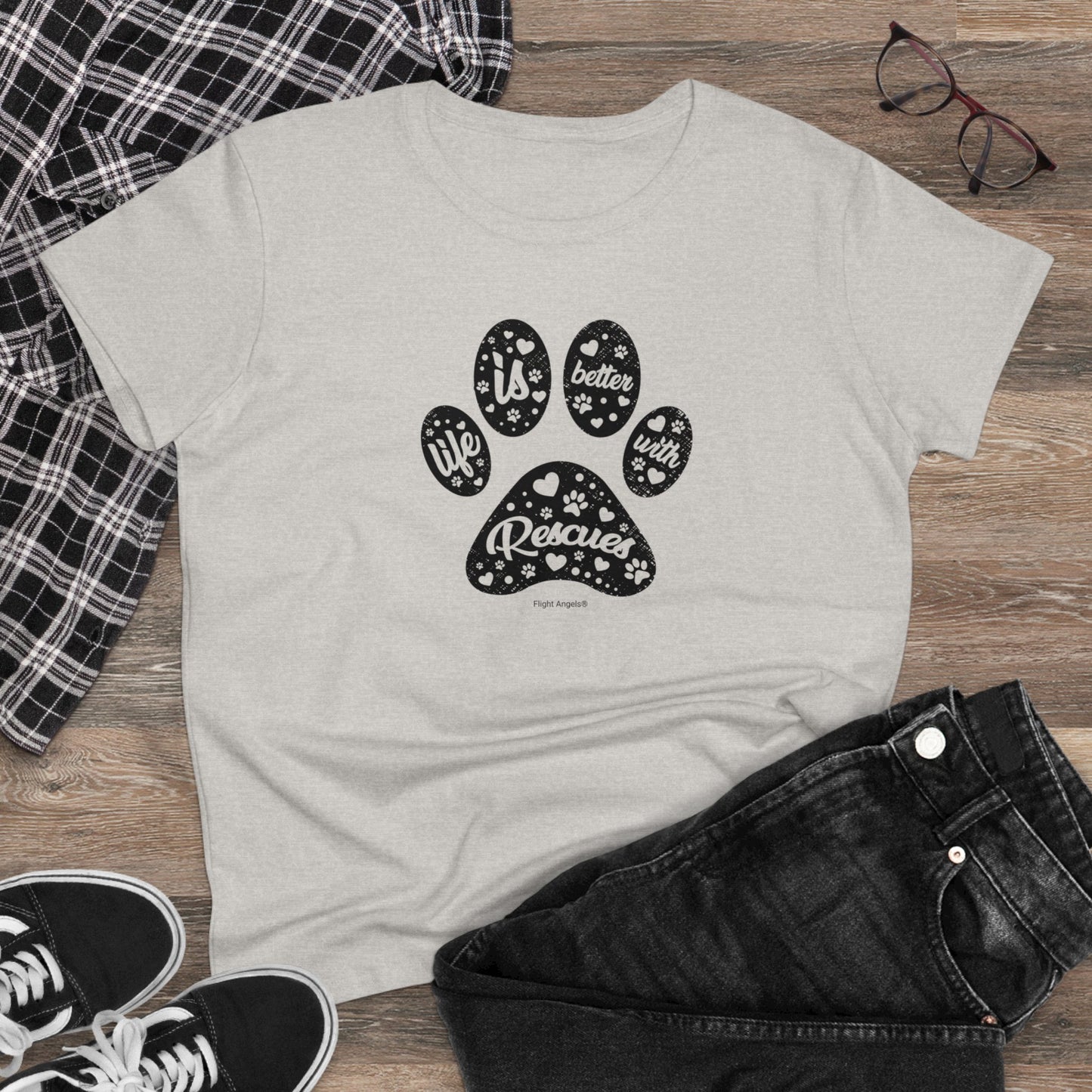 Life is Better with Rescues Women's Tee
