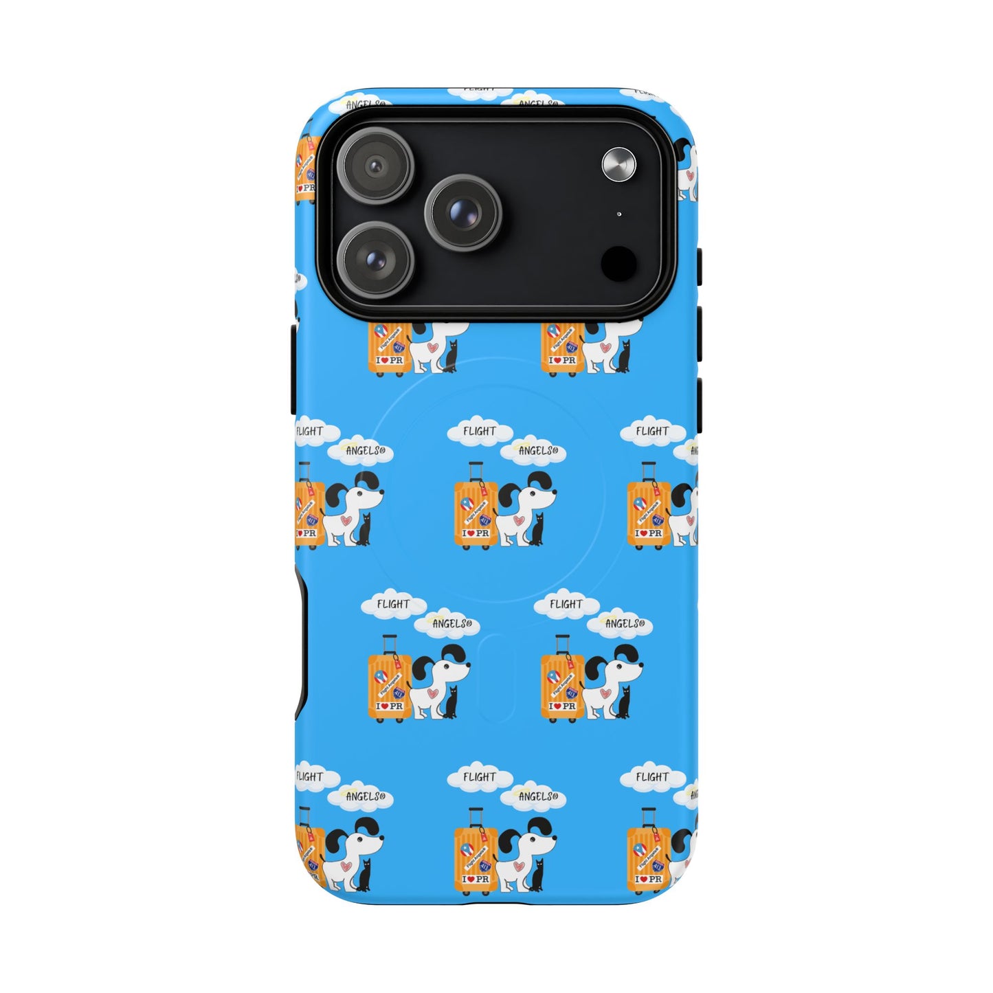 Cow & Cheese Magnetic Phone Case — Cute Blue Patterned Tough Case