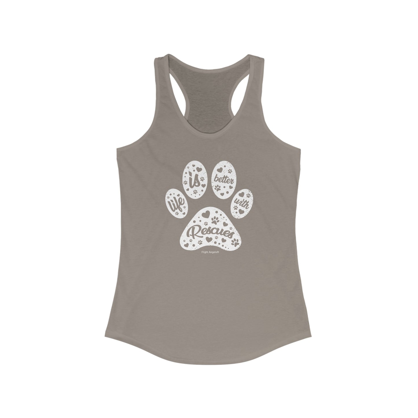 Life is Better with Rescues Women's Racerback Tank