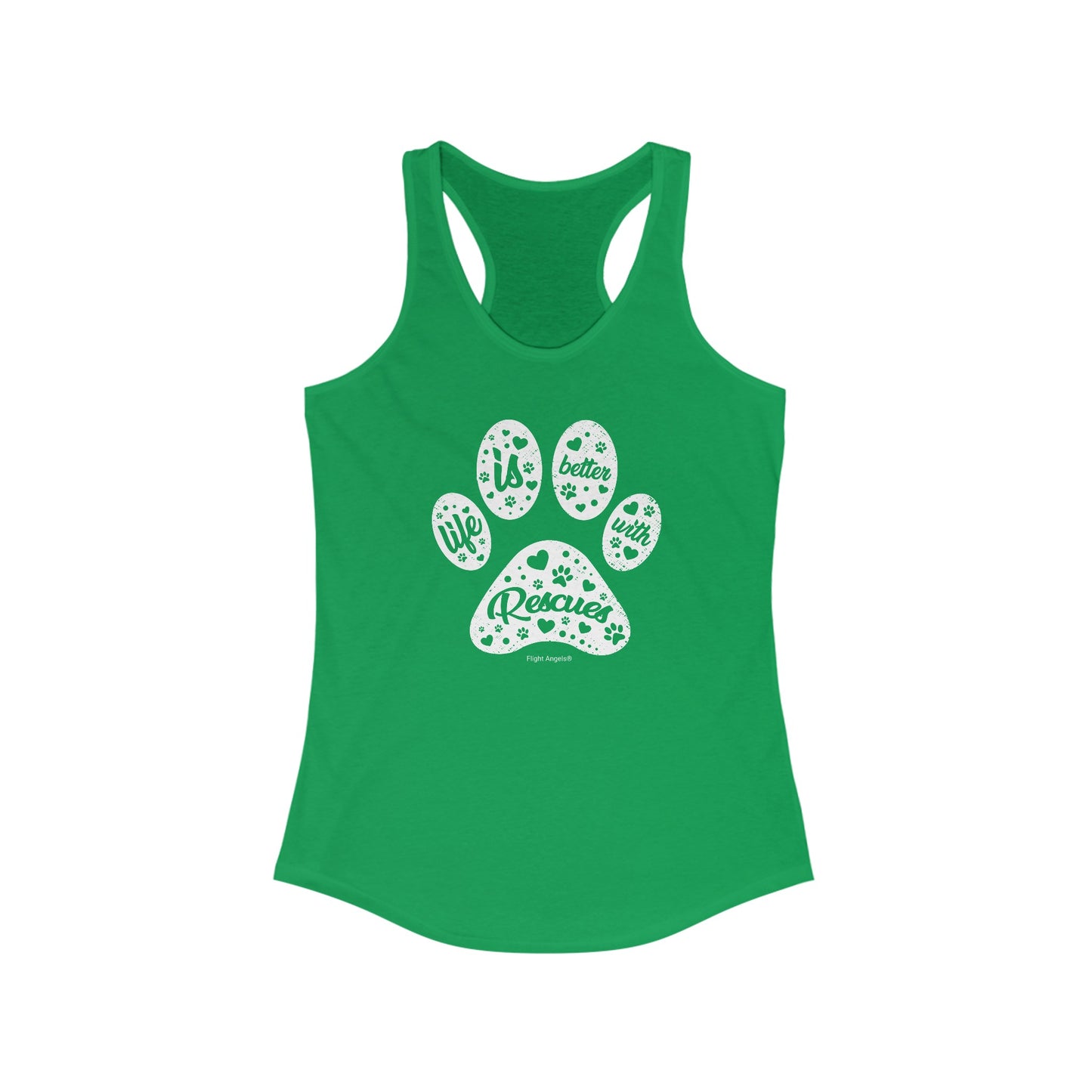 Life is Better with Rescues Women's Racerback Tank
