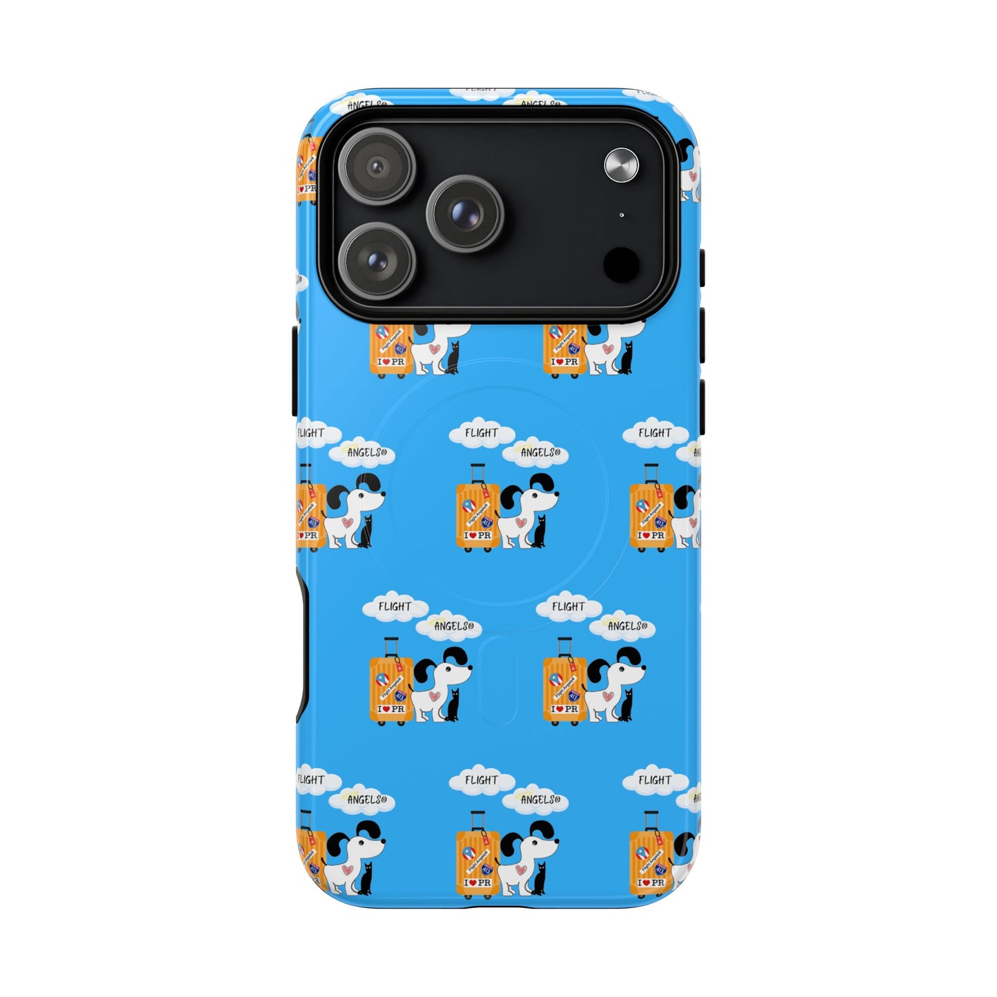 Cow & Cheese Magnetic Phone Case — Cute Blue Patterned Tough Case