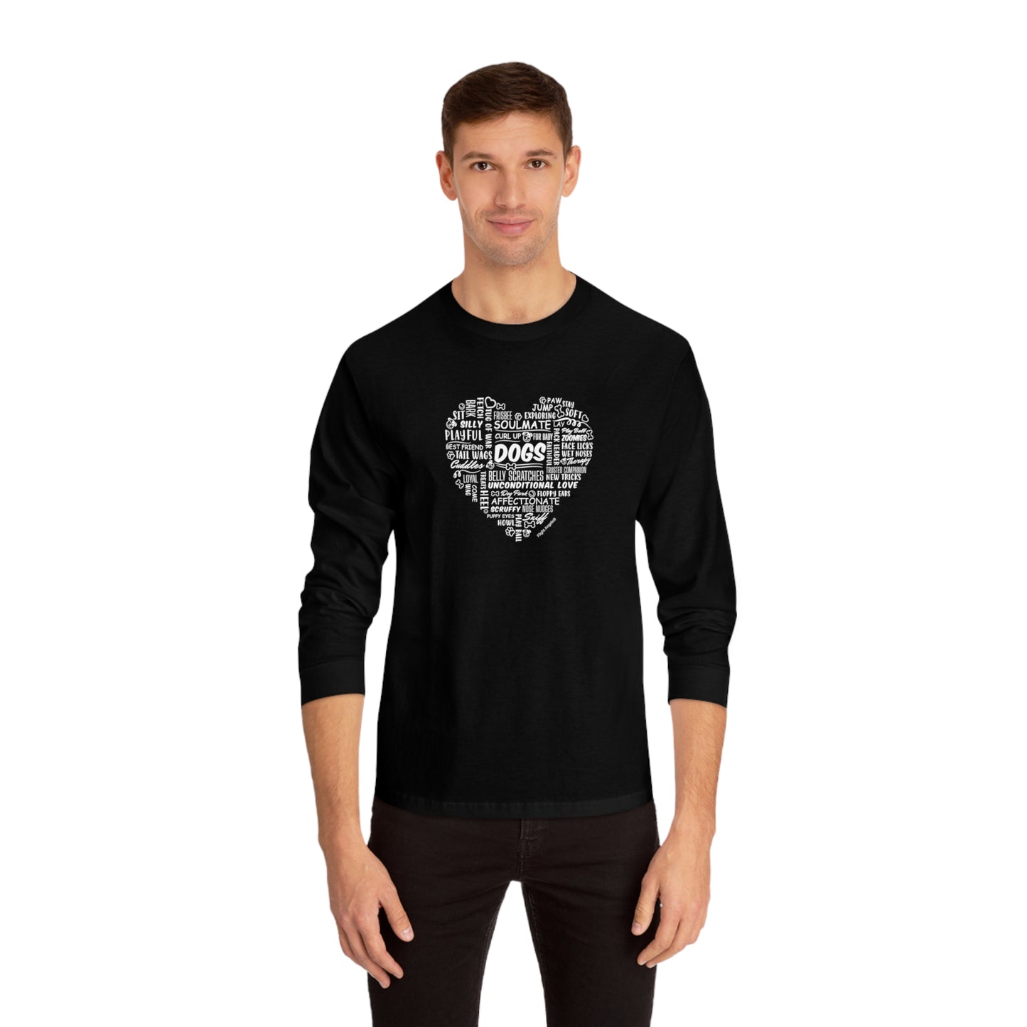 Heart Dogs Unisex Long Sleeve Tee