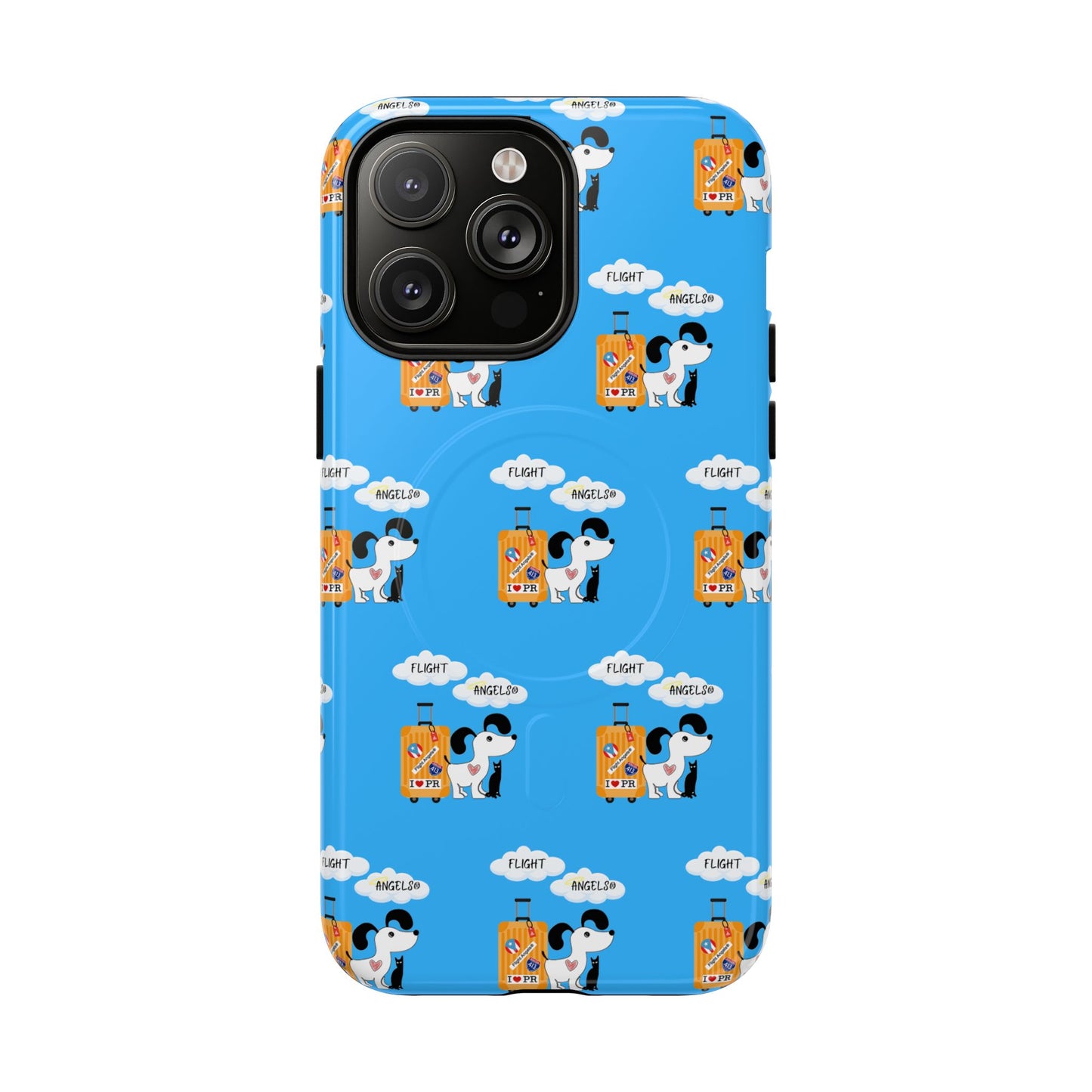 Cow & Cheese Magnetic Phone Case — Cute Blue Patterned Tough Case