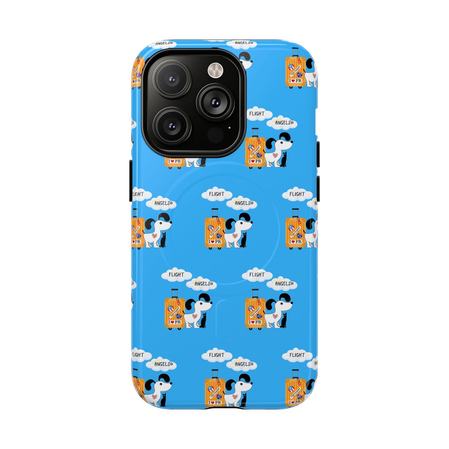 Cow & Cheese Magnetic Phone Case — Cute Blue Patterned Tough Case