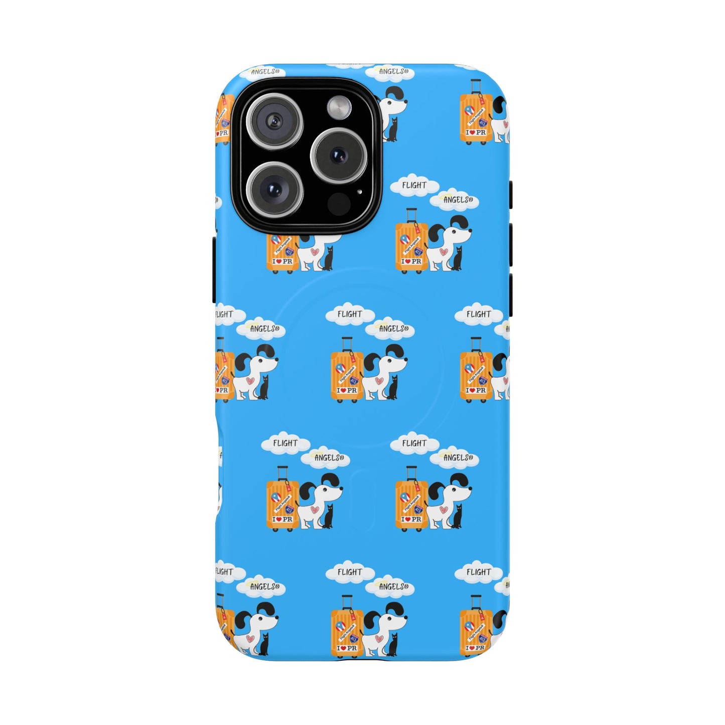 Cow & Cheese Magnetic Phone Case — Cute Blue Patterned Tough Case