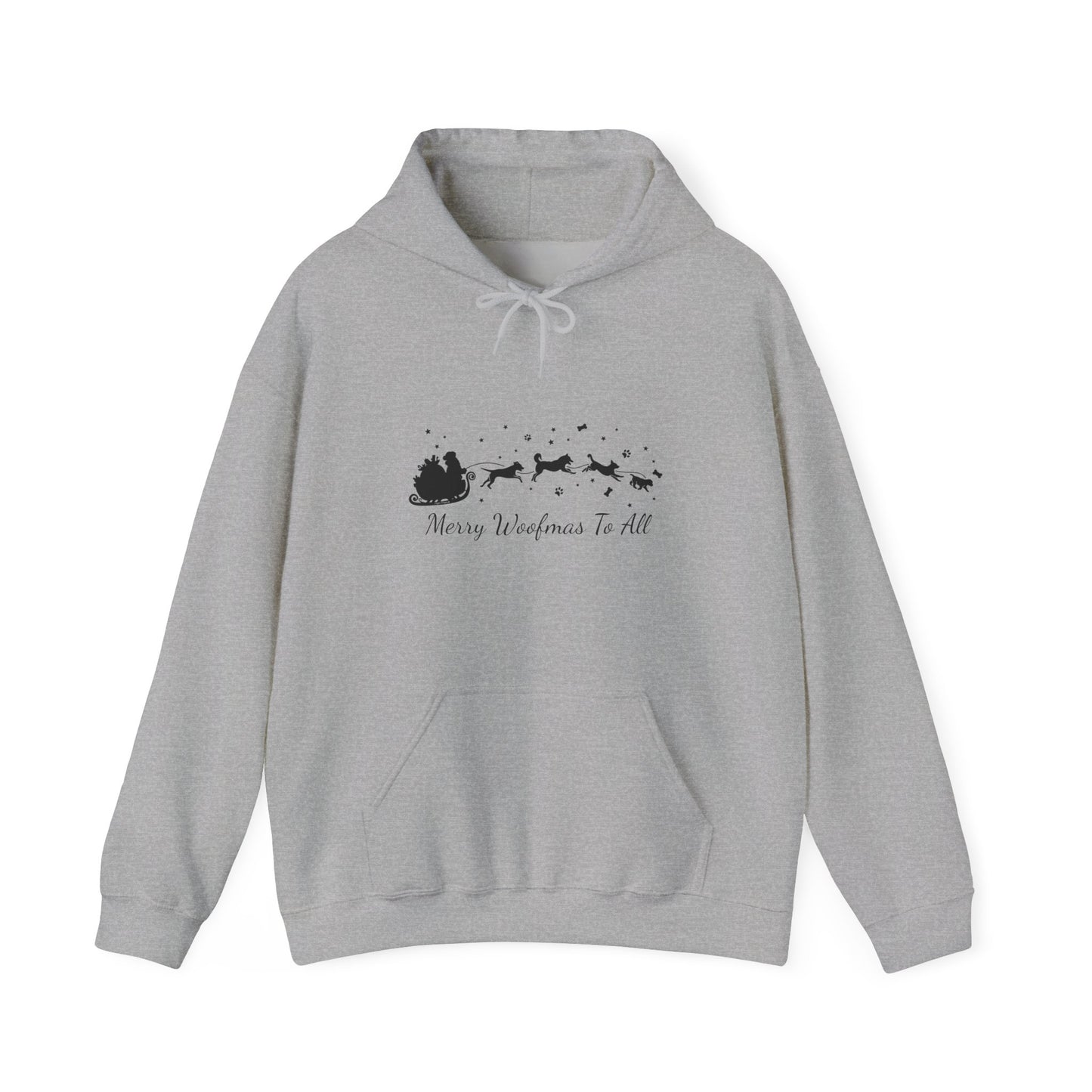 Christmas Dog Sleigh Unisex Hooded Sweatshirt