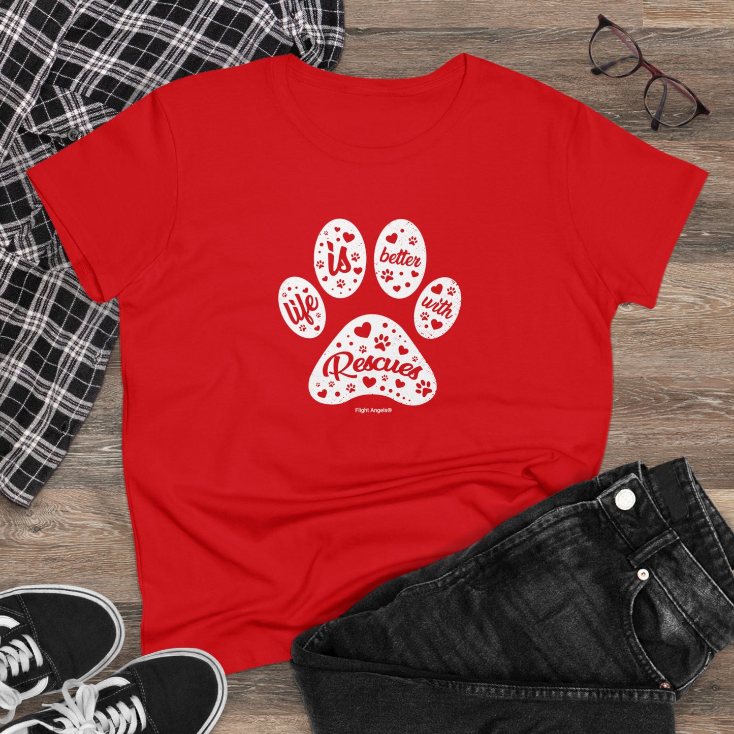 Life is Better with Rescues Women's Tee