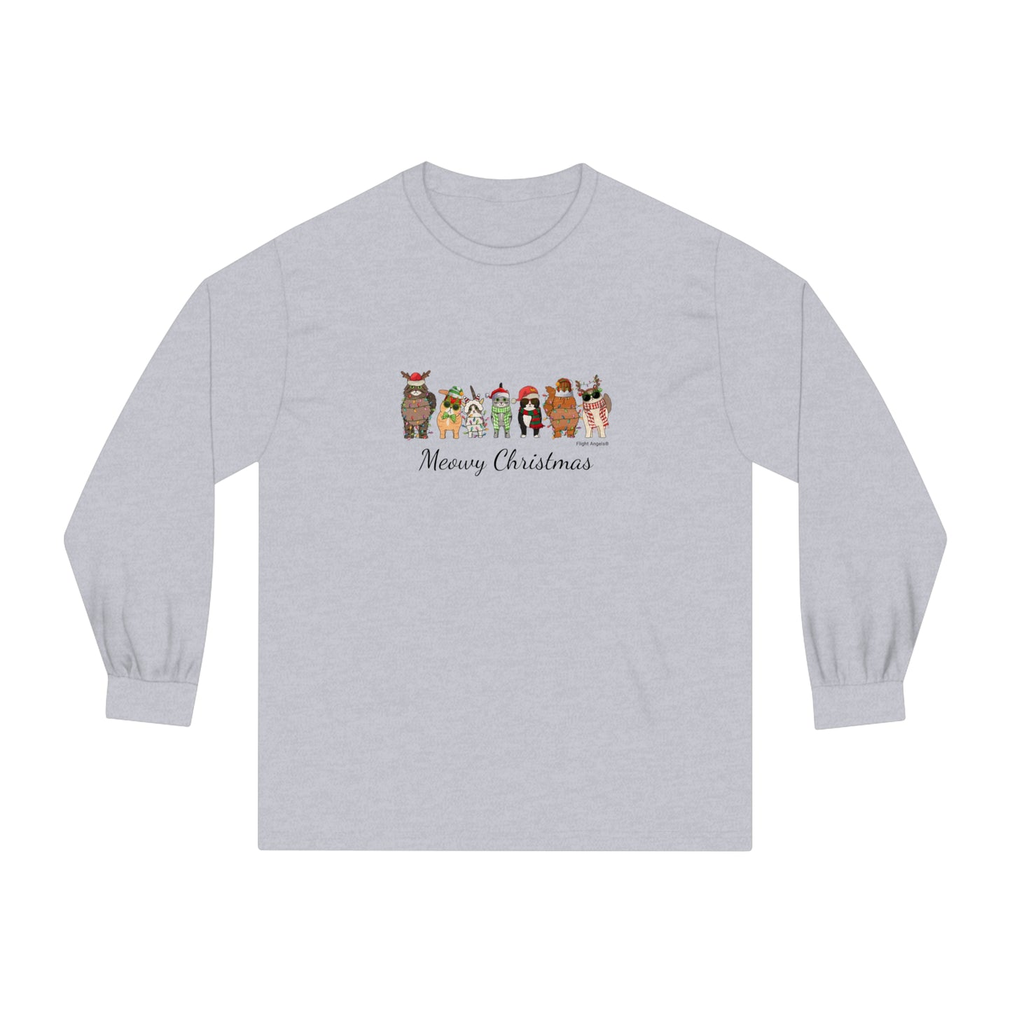 Cat Christmas Unisex Long Sleeve Tee