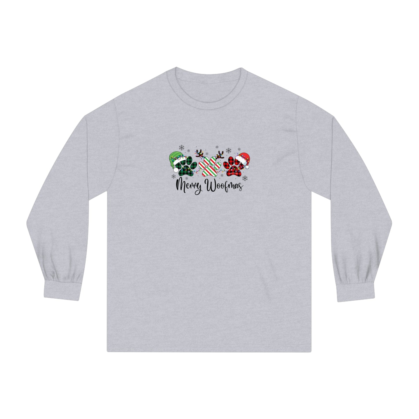 Merry Woofmas Paws Unisex Long Sleeve Tee