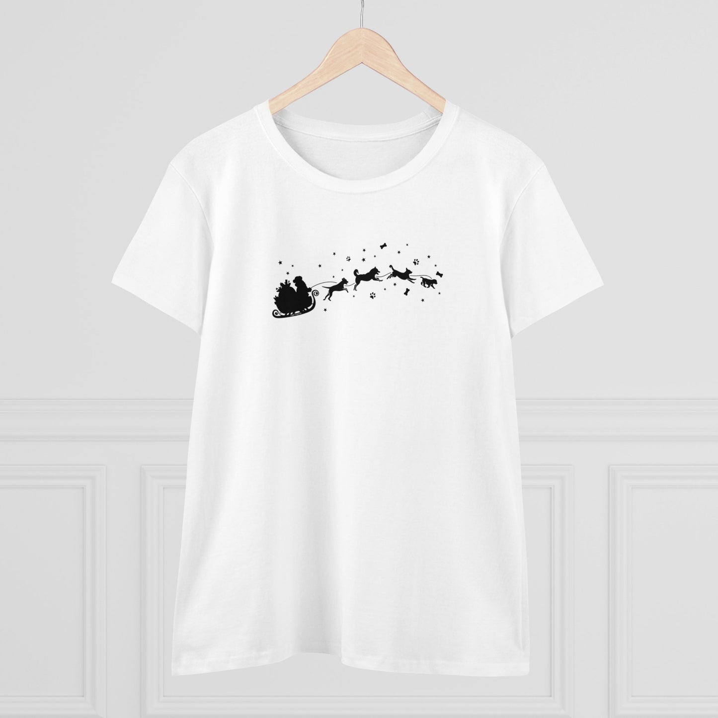 Christmas Dog Sleigh Women's Tee