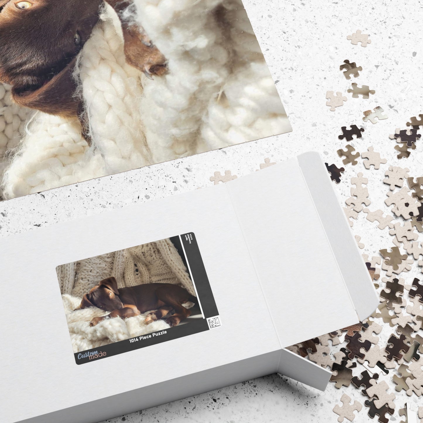 Cozy Puppy Nap Jigsaw Puzzle — Photo Puzzle (110/252/520/1014 pcs)