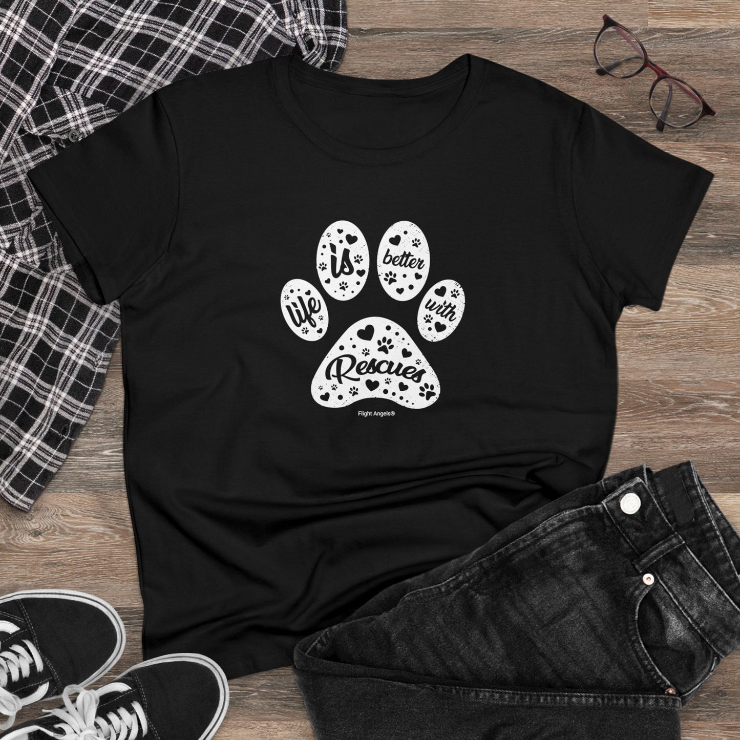 Life is Better with Rescues Women's Tee