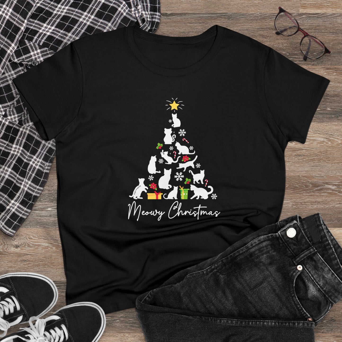 Meowy Christmas Women's Tee