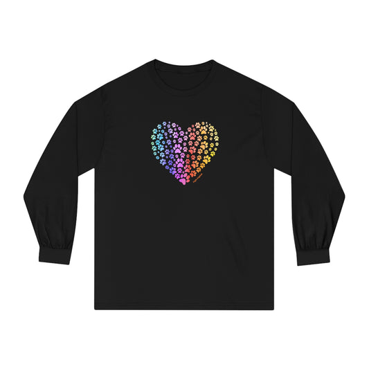 Paw Heart Unisex Long Sleeve Tee