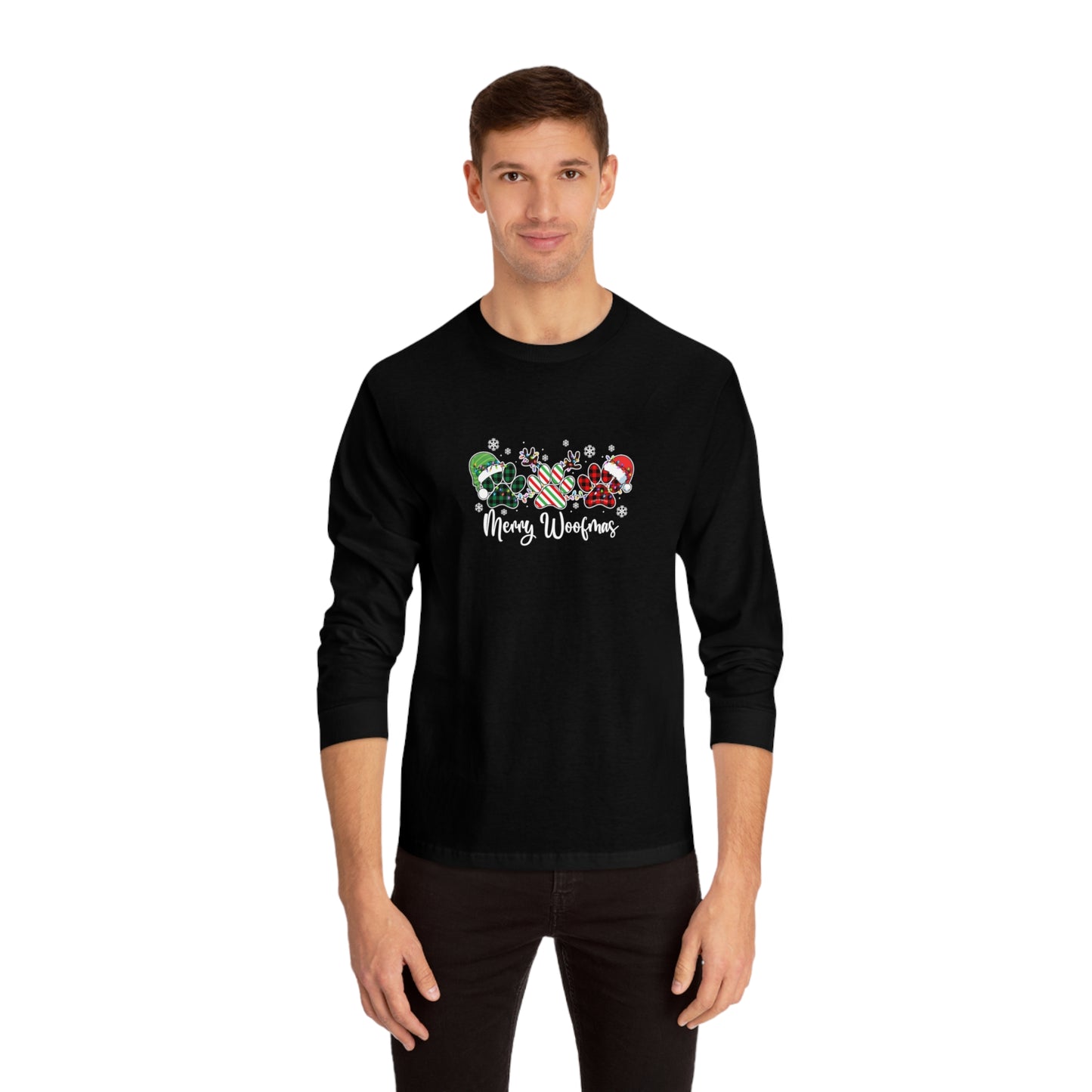 Merry Woofmas Paws Unisex Long Sleeve Tee