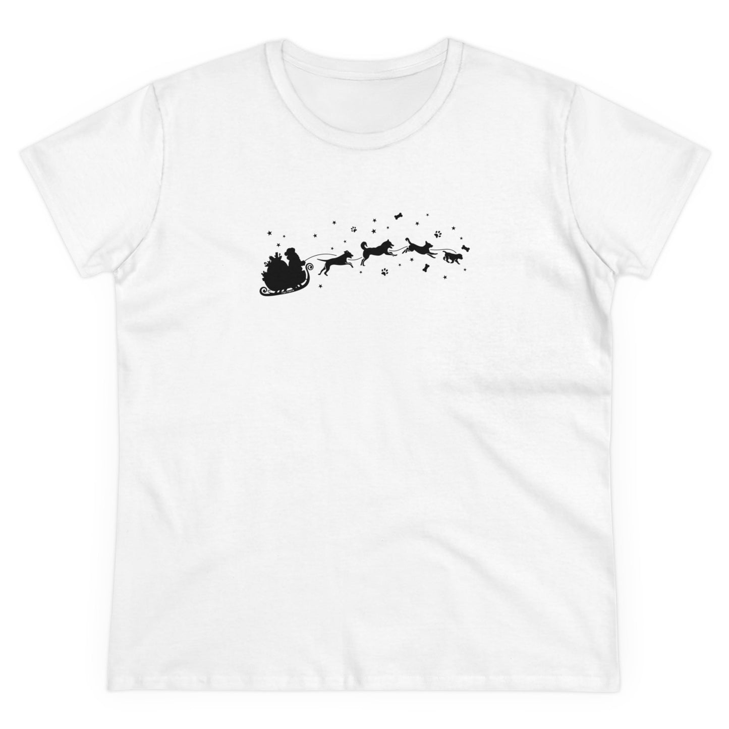 Christmas Dog Sleigh Women's Tee